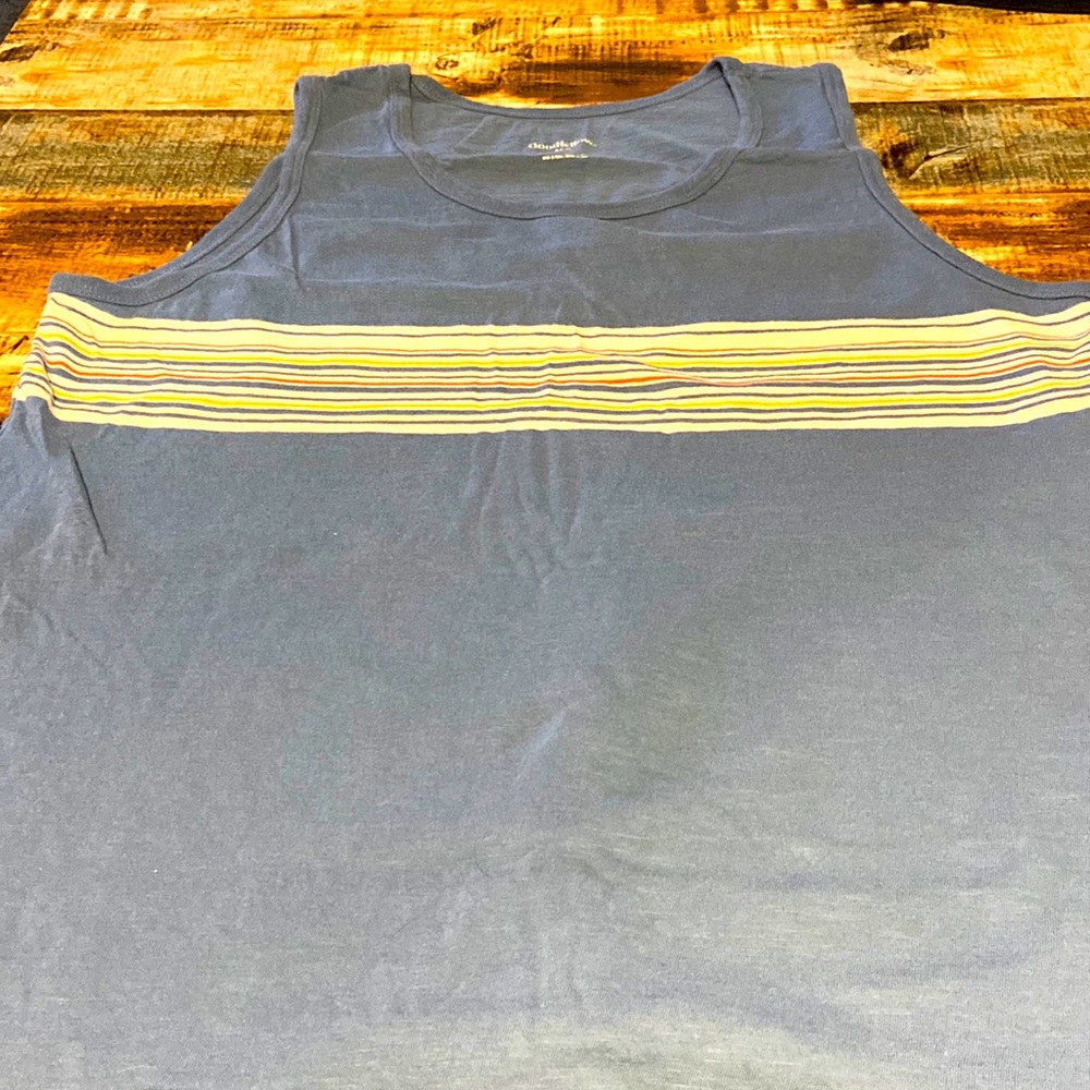 Good fellow tank top blue/white stripes